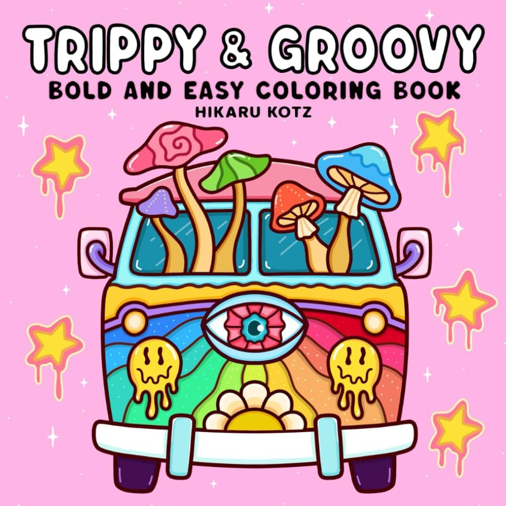 Amazon.com: Trippy & Groovy: Psychedelic Coloring Book for